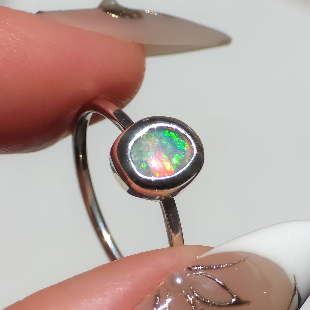 MARIGOLD | Solid Australian Coober Pedy Opal ring, Free Sizing, 925 Silver