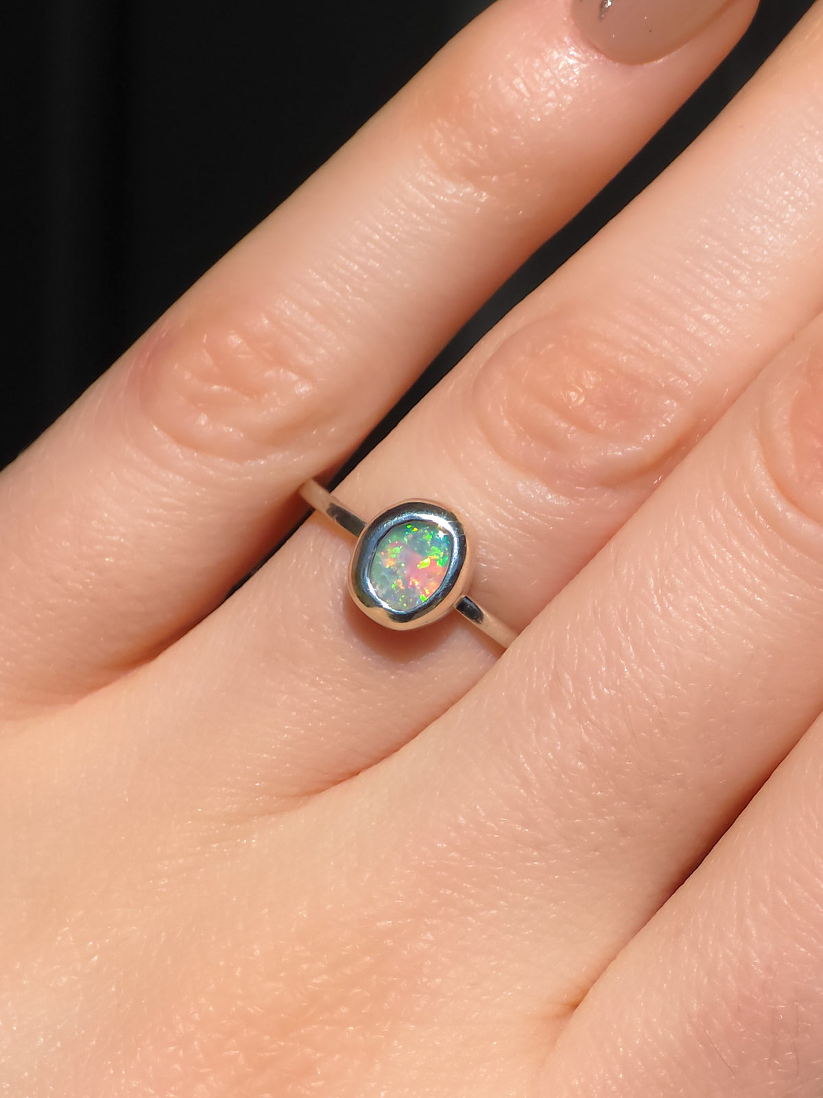 MARIGOLD | Solid Australian Coober Pedy Opal ring, Free Sizing, 925 Silver