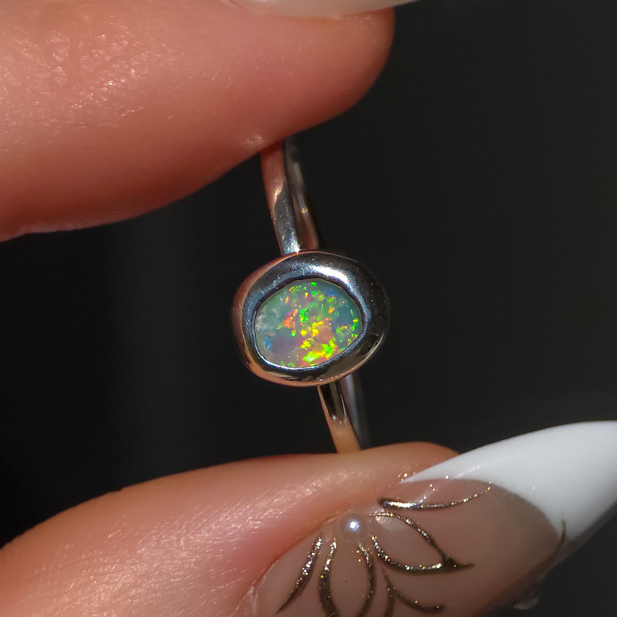 MARIGOLD | Solid Australian Coober Pedy Opal ring, Free Sizing, 925 Silver
