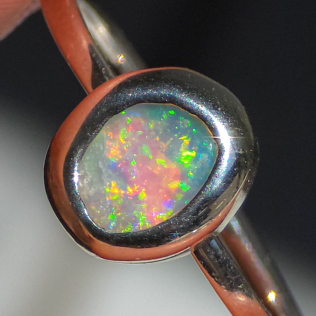MARIGOLD | Solid Australian Coober Pedy Opal ring, Free Sizing, 925 Silver