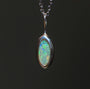 CARINA | Solid Coober Pedy Opal Pendant, Australian Opal Necklace, 925 Silver, 0.7 carats