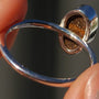 Sterling Silver Australian Opal Ring, Dainty Ring, SIZE US 6 1/2, Blue Opal Ring