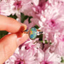Sterling Silver Australian Opal Ring, Dainty Ring, SIZE 8 ¾, Pink Opal Ring,