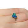 Sterling Silver Australian Opal Ring, Dainty Rings, Coober Pedy Opal Ring, PAT5