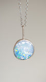 Opal Sterling Silver Wrapped Australian Coober Pedy Opal Doublet Pendant, HON3