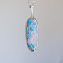 Pink Australian Opal Necklace, Coober Pedy Opal Doublet, Silver Opal Necklace 