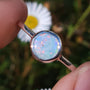 Solid Australian Opal Ring, SIZE US 7, Crystal Opal Ring, Dainty Ring