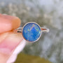 Coober Pedy Opal Doublet Ring, SIZE US 7, 925 Silver Australian Opal Ring