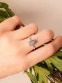 Sterling Silver Australian Opal Ring, Dainty Ring, SIZE 8 ¾, Pink Opal Ring,