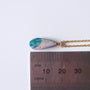 14K Gold Australian Coober Pedy Opal Doublet Pendant, Opal Necklace CU7