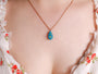 14K Rose Gold Australian Coober Pedy Opal Doublet Pendant, Opal Necklace CU5