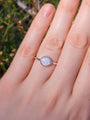 Solid Australian Opal Ring, SIZE US 7, Crystal Opal Ring, Dainty Ring