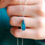 Silver Australian Opal Pendant/ Doublet Opal Necklace/ dainty necklace/ TI7 