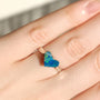 Sterling Silver Australian Opal Ring, Dainty Rings, Coober Pedy Opal Ring, PAT5