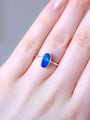 Sterling Silver Australian Opal Ring, Dainty Ring, SIZE US 6 1/2, Blue Opal Ring