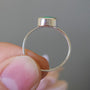Coober Pedy Opal Ring, Size US 7, Silver Opal Ring, Dainty Opal Ring