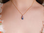 14K Gold Australian Coober Pedy Opal Doublet Pendant, Opal Necklace CU7