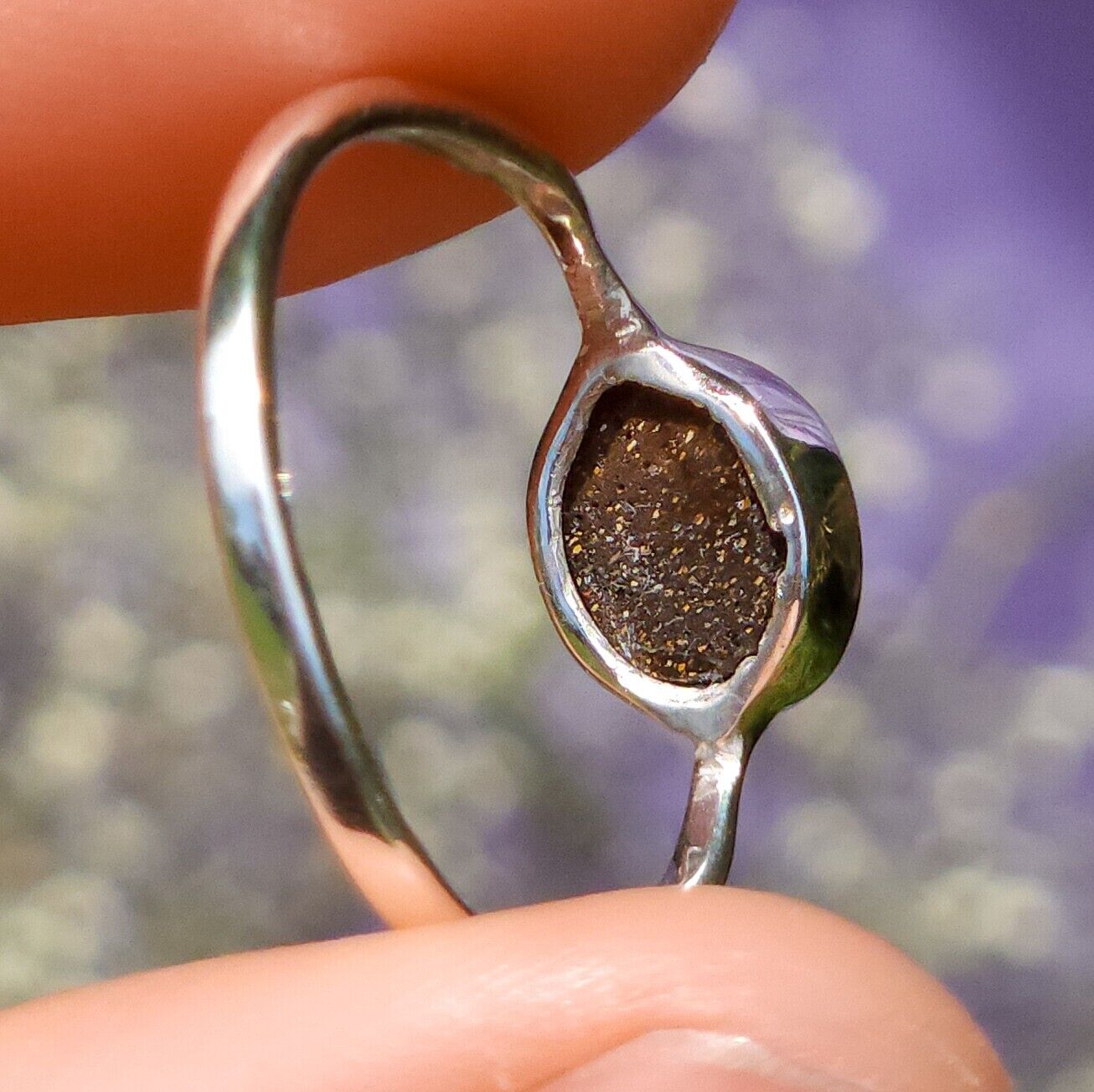 Sterling Silver Australian Opal Ring, Dainty Ring, SIZE US 7, Blue Opal Ring