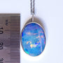 Sterling Silver, Premium Australian Opal Doublet Pendant, Opal Necklace, TI4