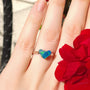 Sterling Silver Australian Opal Ring, Dainty Rings, Coober Pedy Opal Ring, PAT5