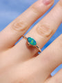 Australian Opal Doublet Ring, SIZE 8, 14K Gold and Silver Opal Ring, Dainty Ring