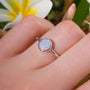 Solid Australian Opal Ring, SIZE US 7, Crystal Opal Ring, Dainty Ring