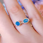 Australian Opal Ring, Size US 7 1/2, Silver Coober Pedy Opal doublet ring, 