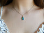 Silver Australian Opal Pendant/ Doublet Opal Necklace/ dainty necklace/ TI7 