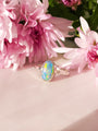 Sterling Silver Australian Opal Ring, Dainty Ring, SIZE 8 ¾, Pink Opal Ring,
