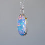 Sterling Silver, Premium Australian Opal Doublet Pendant, Opal Necklace, TI4
