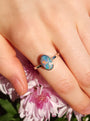 Sterling Silver Australian Opal Ring, Dainty Ring, SIZE 8 ¾, Pink Opal Ring,