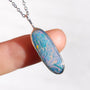 Pink Australian Opal Necklace, Coober Pedy Opal Doublet, Silver Opal Necklace 